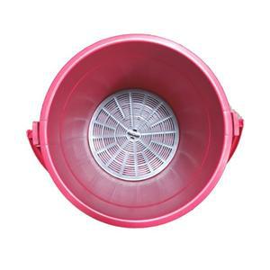 짤순이 음식물 쓰레기통 20리터 뚜껑있는 원형 음쓰통 업소용 주방 국산 손잡이