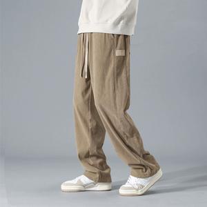 남자 골덴 와이드 바지 편한 루즈핏 와펜 코듀로이 밴딩 팬츠