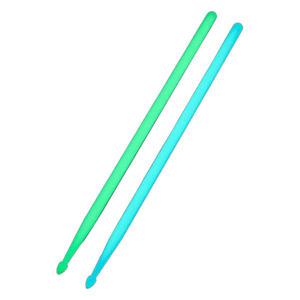 주닉스 야광 형광 드럼 스틱 5A 무대 공연용 블루 그린 네온 발광 드럼스틱