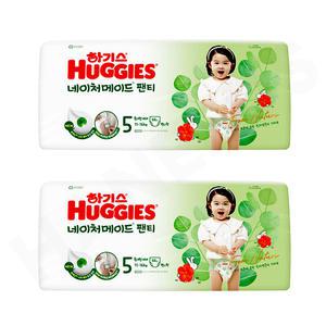 2024 하기스 네이처메이드 팬티형 5단계 여아용 44매X2팩 특대형 아기 기저귀