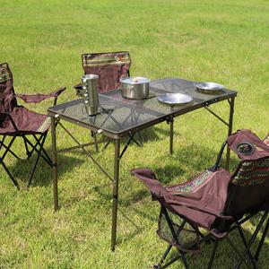 커스커즈 아이언메쉬3단테이블 캠핑 접이식 테이블