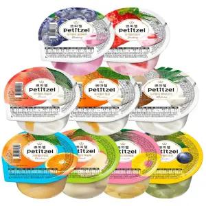 쁘띠첼 떠먹는 컵 과일젤리 밀감 포도 복숭아 파인애플 블루베리 딸기 화이트코코 210g 6개입