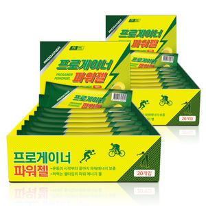 프로게이너 파워젤 레몬(2박스/40포) 에너지젤 마라톤 철인3종 등산 자전거 라이딩 골프포도당