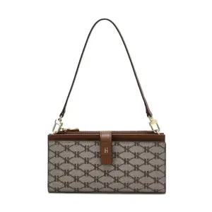 [헤지스](대전신세계)[헤리아토] 브라운 시그니처 패턴 핸드폰수납 핸드폰지갑 월릿백 HIWA5E895W2