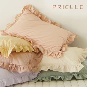 1+1 쁘리엘르 브레스 고밀도 워싱 순면 프릴 베개 커버 50X70