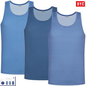 BYC다이아몬드형태패턴유색민소매조끼런닝3매입 MCF2227