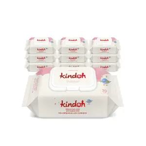 [킨도] 프리미엄 아기 물티슈 레드 일반형 70매 X 10팩