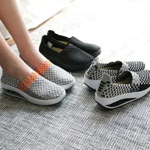 여성용 우븐 운동화 여름 슬립온 쿠션신발