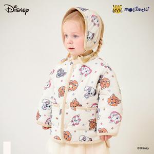 [몰리멜리] [디즈니]캣앤독 귀욤머플러셋업퀼팅점퍼