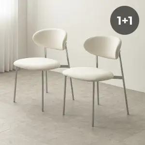 2개! 아르체어 식탁 카페 업소용 인테리어 가죽 미드센츄리 스틸 디자인 의자