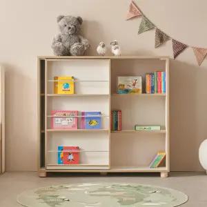 [우아미가구]제인 슬라이딩 이동식 책장 1200