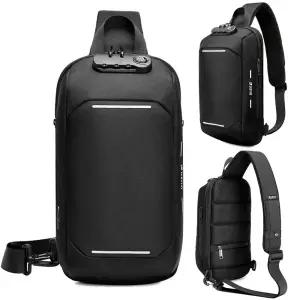 카자리코 도난방지 잠금 슬링백 대용량 힙색 크로스백 학생 여행가방 등산 아웃도어 라이딩 캐주얼 숄더백 방수