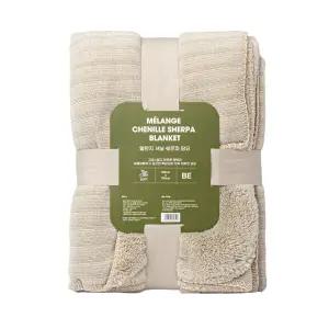 멜란지 셔닐 쉐르파 담요 105*150cm BE,GY,BL,GR 컬러