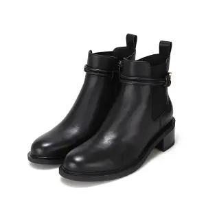 [BABARA][본사운영] 바바라 소가죽 진주 여성앵클부츠 5cm_BBG863