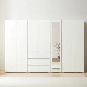 마르체 이안 2800 전신거울A 서랍 옷장 세트 BKC737C (착불)