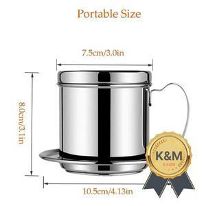 베트남 커피 필터 휴대용 커피 프레스 메이커 재사용 가능한 핀 인퓨저 스트레이너 냄비 커피 드립 브루어