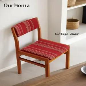 인테리어 패브릭 다이닝체어 레트로 카페 의자 우드