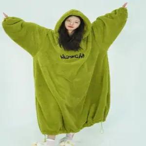 여자잠옷 루즈핏 가을 초록 항공발송 포근 겨울 원피스 빅사이즈 여자