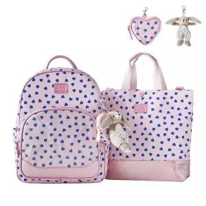 [BONTON](광주신세계)봉통 26년 신학기책가방세트(서양) PK블루하트책가방셋트 7697T-833-835-06