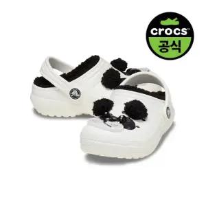 크록스 키즈 클래식 아엠판다베어 라인드 털클로그 CBK (24FKCL210400)