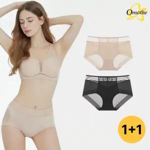 [최초가 49,000원][1+1] 오모떼 데일리 빅사이즈 보정 팬티 2종 세트/베이지+블랙
