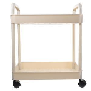 2단 이동식 카트 다용도 소형 바퀴 책장 수납 정리함 다층 유틸리티