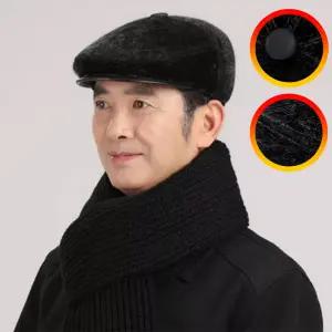 남성 중년 야외활동 골프 겨울 중년 어르신 헌팅캡 귀마개 겸용 베레모 데일리 부모님 선물