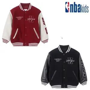 [롯데백화점]엔비에이 NYK 레더 바시티 패딩점퍼 K254JP200P-GR