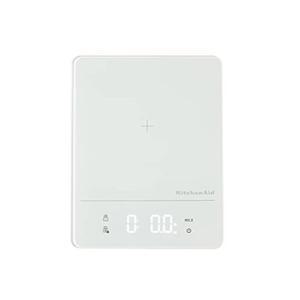 KitchenAid KQ913 디지털 방수(IPX7) 주방 및 저울, LED 판독값, 최대 용량 11파운드, 흰색