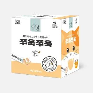 고양이간식 대용량 짜먹는 스틱 길고양이 츄르 펫어스 쭈욱쭈욱 연어 100개입