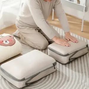 시니어 여행용 의류보관용 압축파우치 3종세트 압축팩 캐리어 이너백 다용도 정리보관백