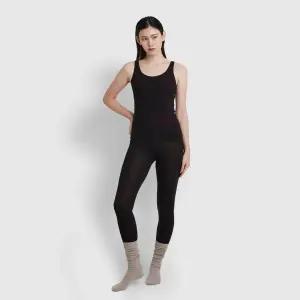 JAJU 여 발열온감 레깅스 (BEIGE/ BLACK)