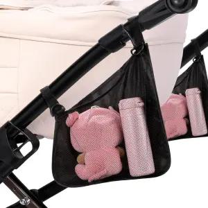 엘프존 유모차 사이드백 - 자전거 / 정리함 후크 루프 이지 부착 메쉬 디자인 미끄럼 방지 스트랩 엄마