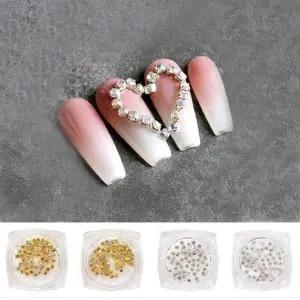 40입 스톤 은장캡스톤 금장파츠 금장스톤 골드 (WFK9CTK)