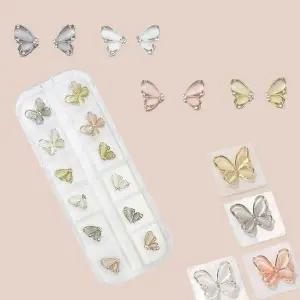 고품질 12개 빛반응파츠 문스톤파츠 나비 세트 아트 나비날개파츠 (WFK9D1O)