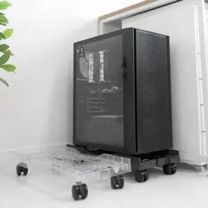 컴퓨터 본체 선반 이동 고정바퀴 사이드조절 PC캐리어