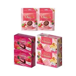 [롯데웰푸드]프리미엄 가나 트리플베리 68g x2개+쿠키 베리 67g x2개+랑드샤 치즈 베리 91g x2개