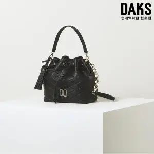 [닥스] DCBA6E323BK 블랙 칼라일 매쉬 가죽 드로우스트링백 닥스핸드백 닥스가방 DCBA6E323