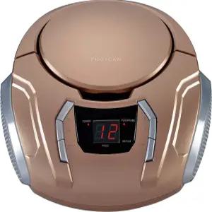 실바니아 SRCD261-B-샴페인 휴대용 CD 플레이어(AM /FM 라디오 포함) (샴페인)