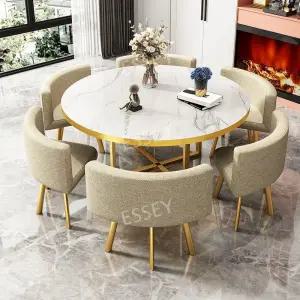 원형 세트 테이블 6인 카페 휴게실 로비 의자