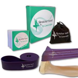 [미국배송] 발레 댄서 체조용 라 에스메랄다 스트레치 밴드 2종 세트. 유연성 분리 및 강도 향상을 위한 저항 밴드. 3가지 색상 선물 상자 설명서 책자 휴대용 가방 포함.