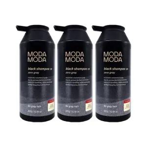 모다모다 제로 그레이 블랙 샴푸 10 300g 3개 탈모 새치 염색