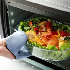 튼튼한 내열 악어 주방 장갑 조리 실리콘 오븐 손잡이