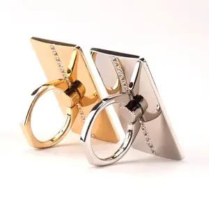 (큰손할인) 스퀘어핑거링 360도 거치대 폰꾸미기 큐빅 핸드폰고리