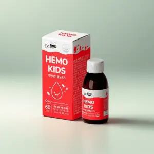 닥터라인 헤모키즈 아기철분제 어린이 키즈 유아 돌 영양제 2개월분 딸기맛 액상제형