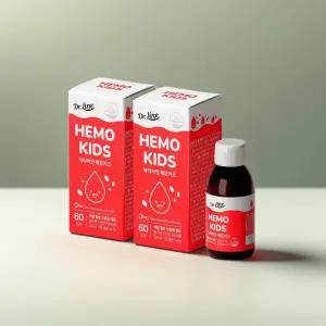 닥터라인 헤모키즈 유소아 액상 철분제 영양제 4개월분 비헴철 딸기맛