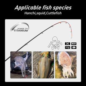 Johncoo 낚싯대 캐스팅 지그 막대 1.7m M 강력한 티타늄 팁 고무 꼬리 문어 보트