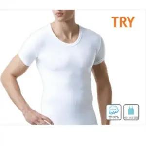 남성 TRY 베이직 면100프로 런닝 1매 반팔 셔츠 남자 쿨메쉬 런닝