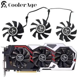 Colorful iGame GeForce GTX 1050 1060 1070Ti 1080 비디오 카드 선풍기 75mm 4 핀 교체 그래픽 카드 GPU