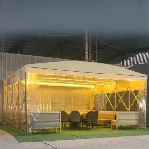 슬라이딩 캐노피 이동식 대형 차고지 야외 어닝 간이 농막